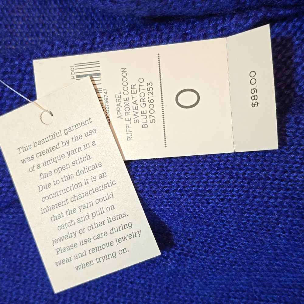 Chico's Ruffle Roxie Cocoon Open Front Cardigan - Picture 6 of 9